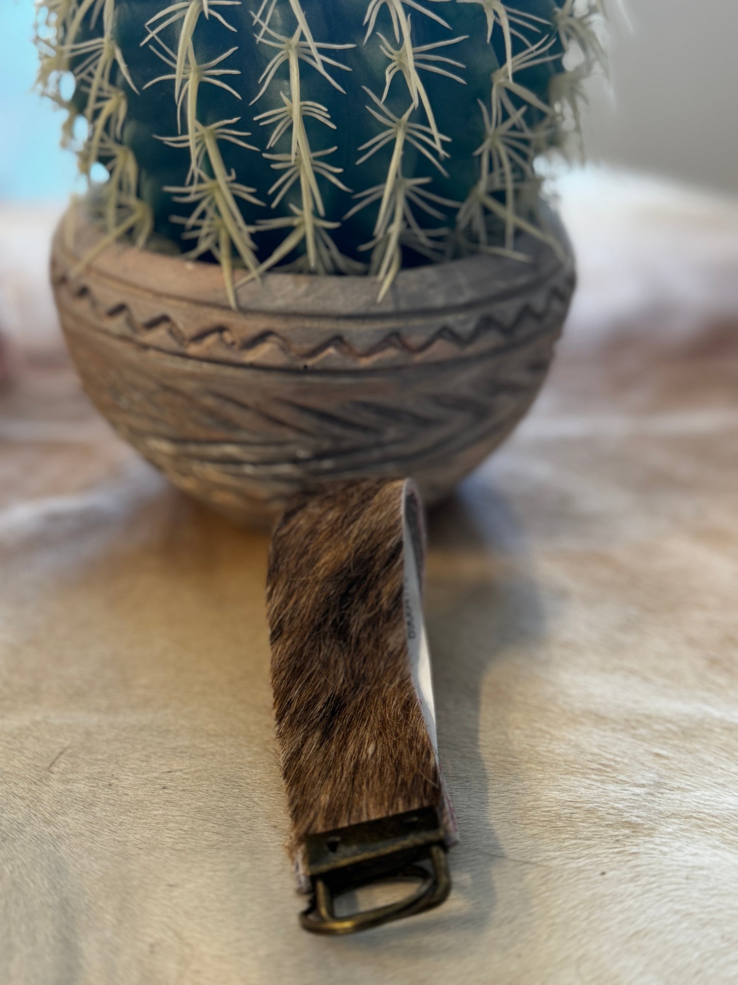 Cowhide Keychains