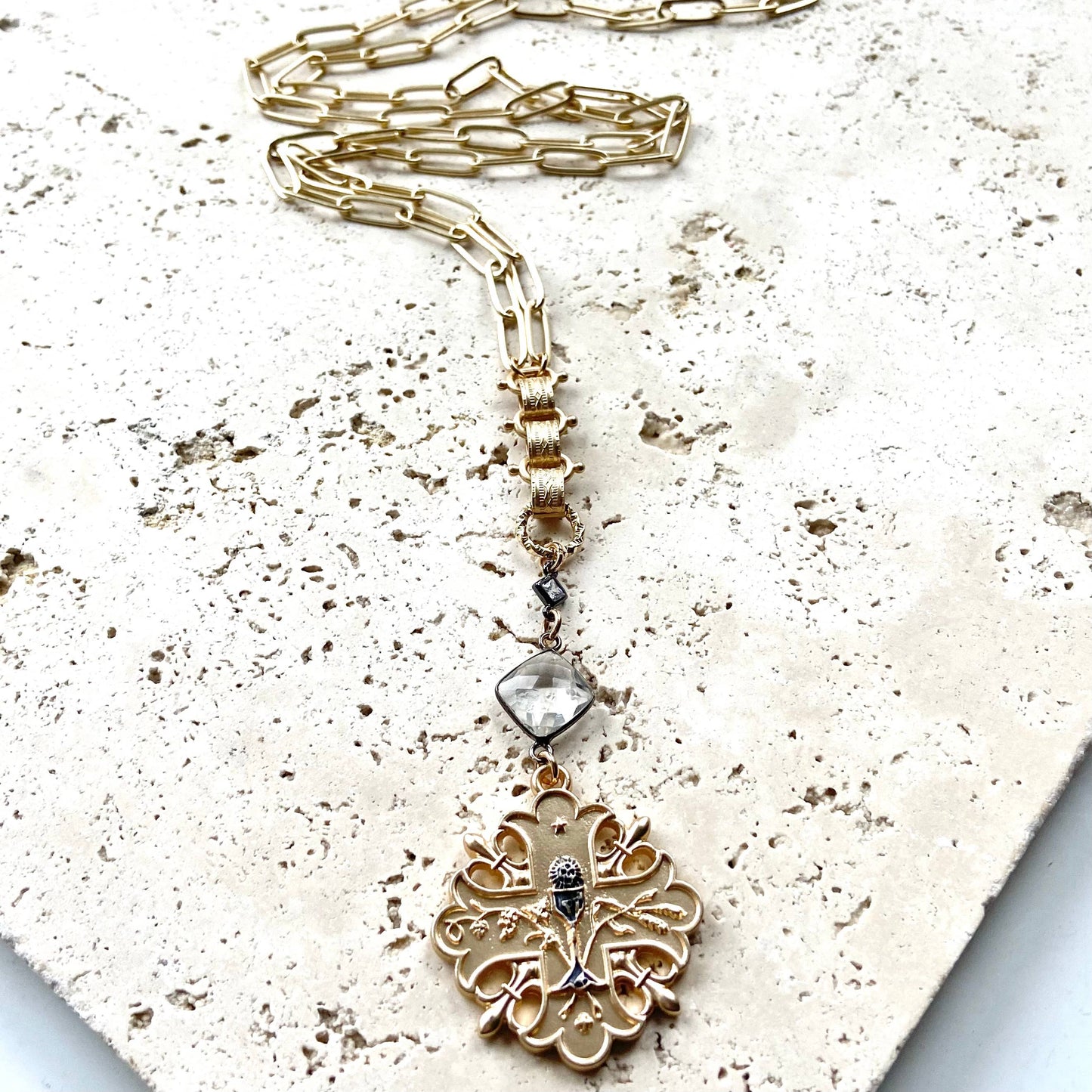 Wine jewelry vineyard gift French medallion kande winery