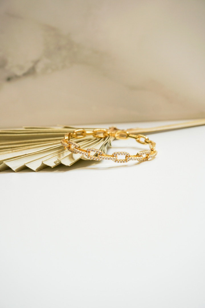Pave Chain Link Bracelet