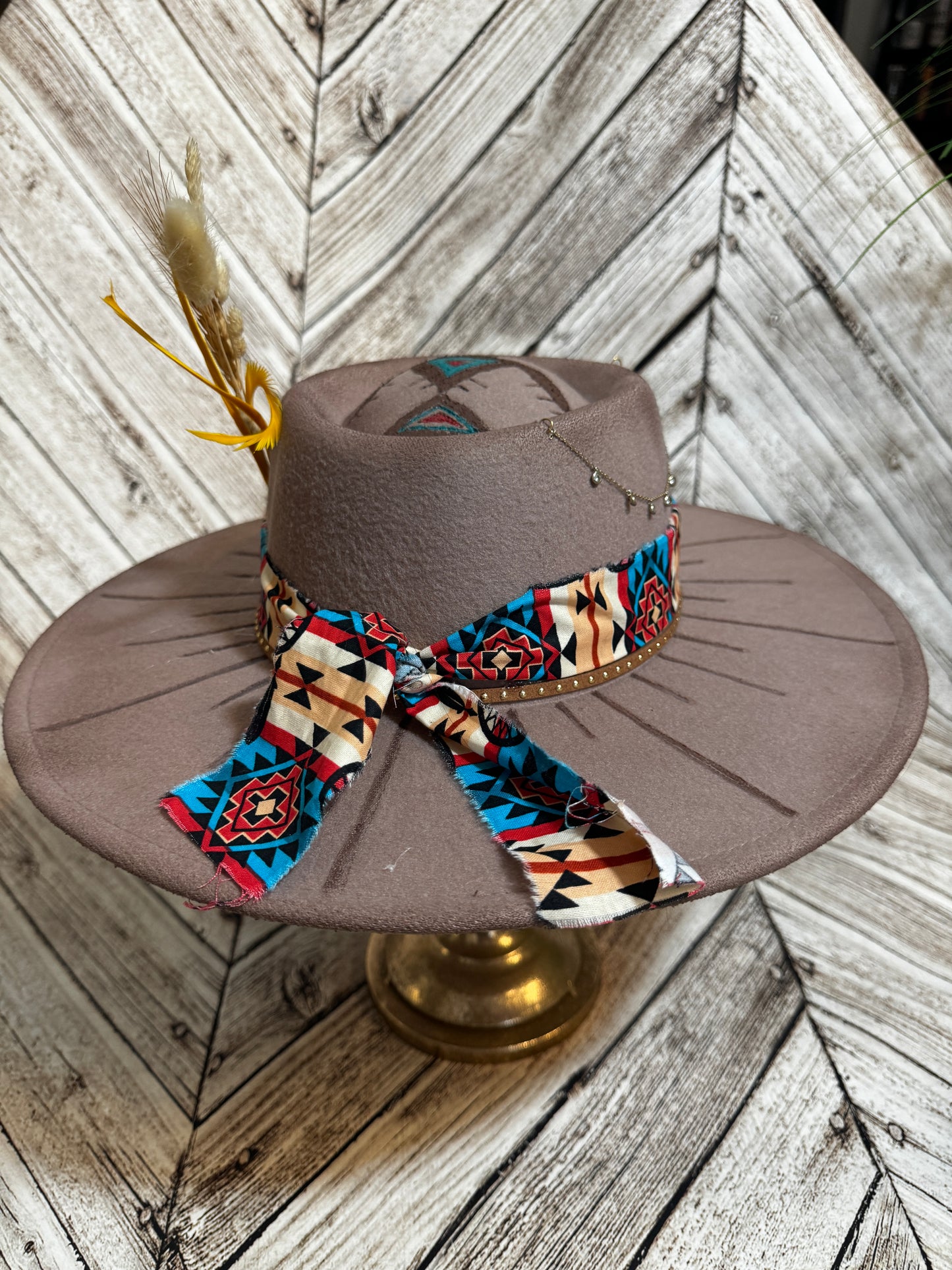 Aztec Boho Inspired Felt Custom Hat