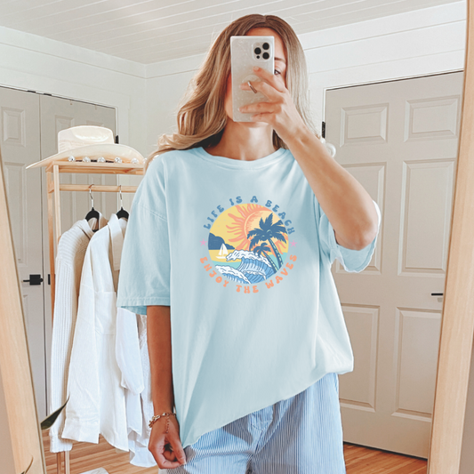 Life is a Beach Enjoy the Waves Graphic Tee