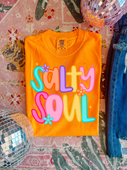 Salty Soul in Orange Graphic Tee