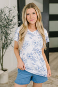 Down Right Delicate V-Neck Floral Top