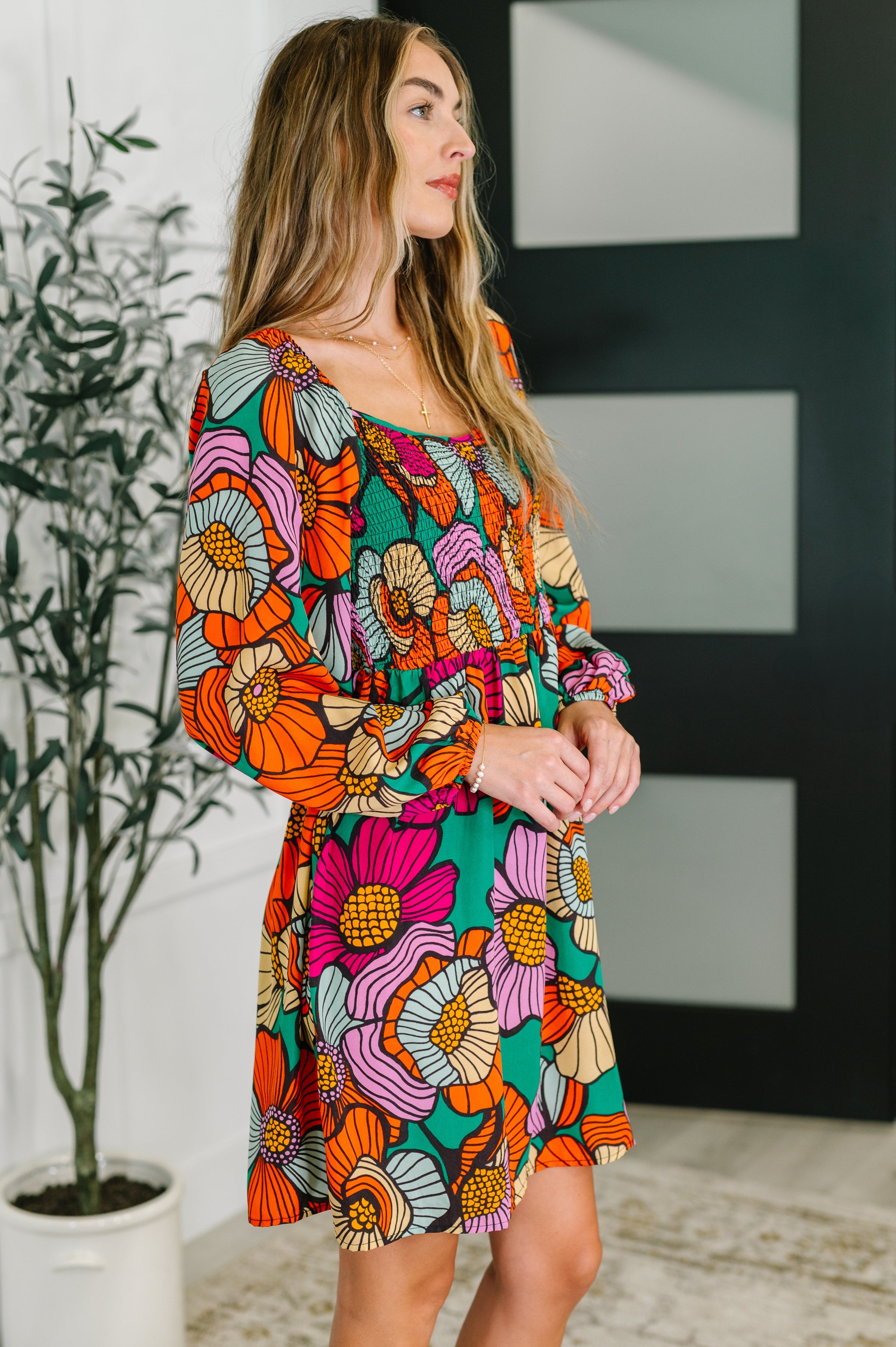 Floral Affairs Scoop Neck Dress
