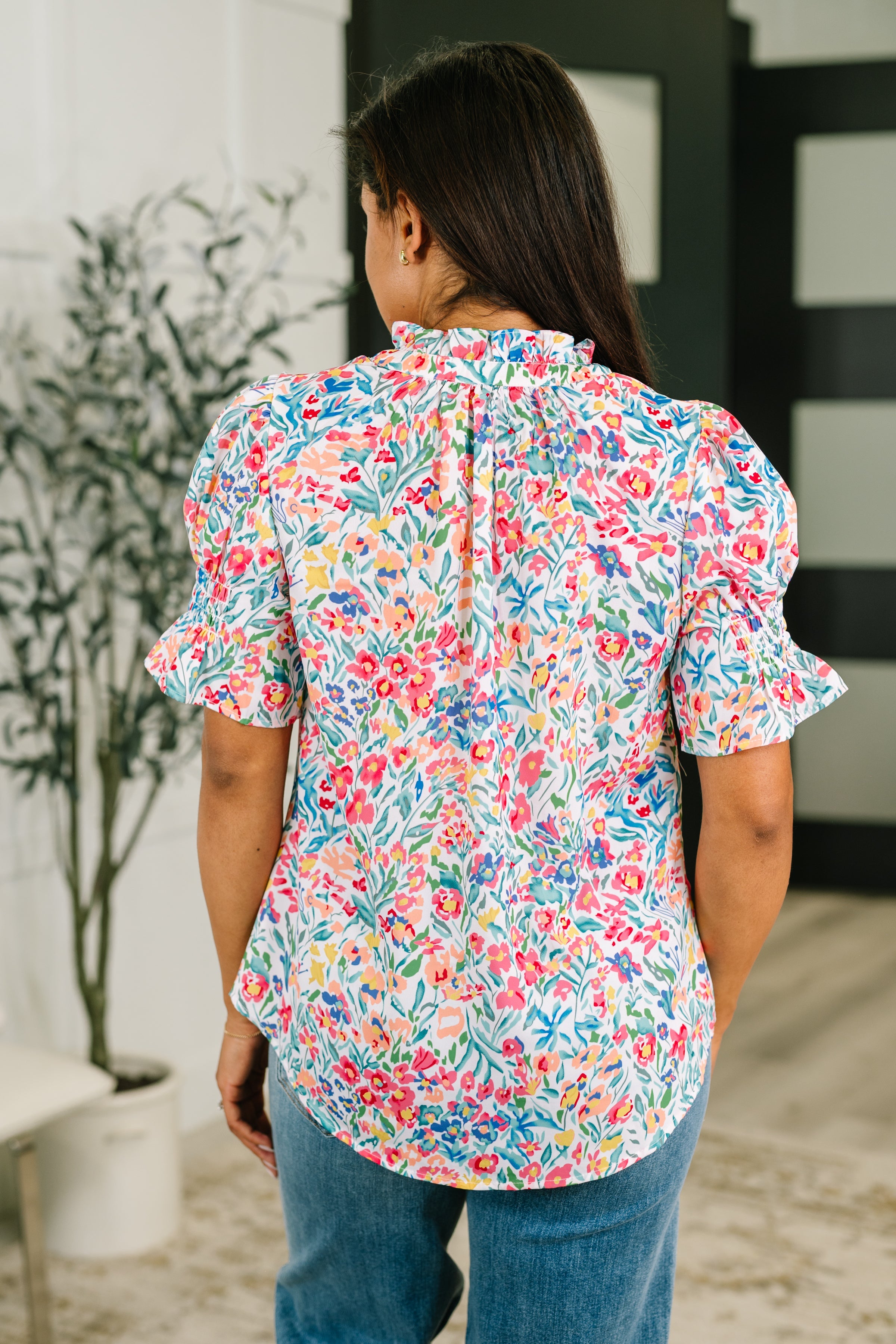 It's Been a Day Split Neck Blouse