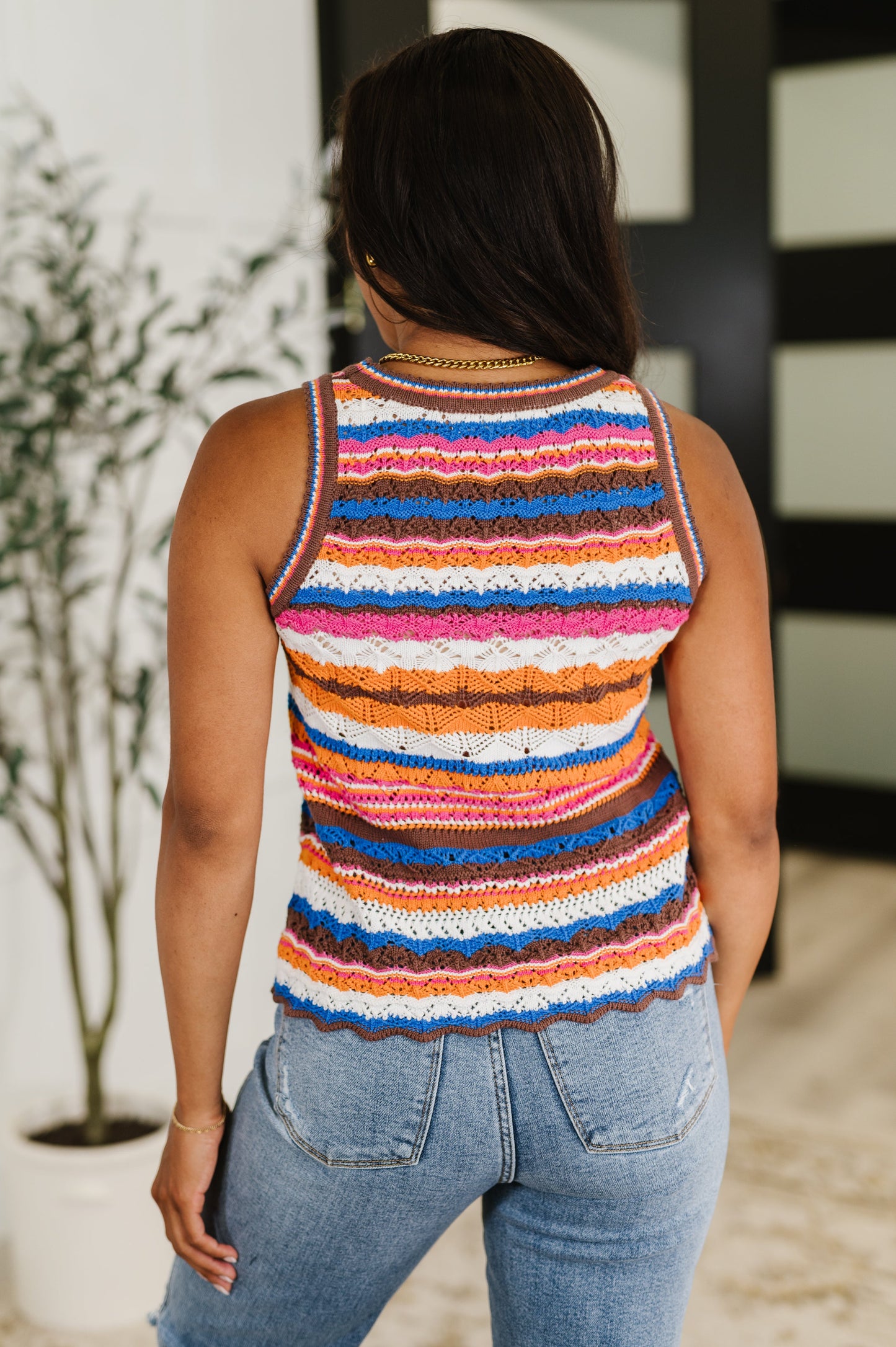 Max Aura Points Striped Knit Tank
