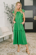 The Way We Were Square Neck Midi Dress