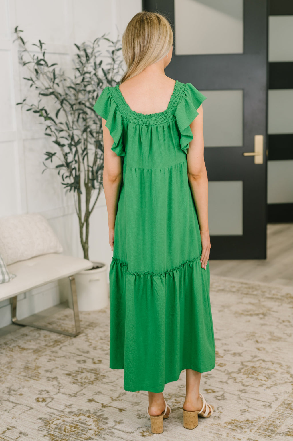 The Way We Were Square Neck Midi Dress