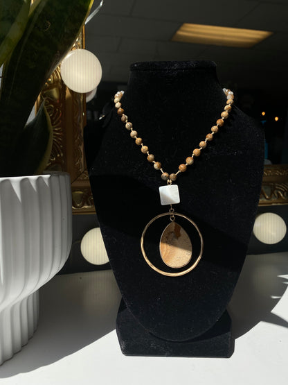 Long Bead & Ornate Necklace