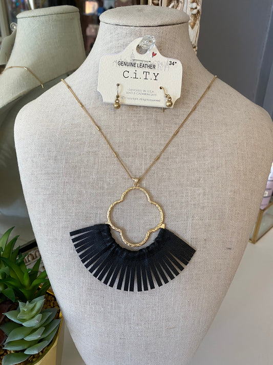 Long Ornate Necklace Set