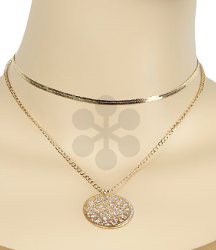 Filigree & glitter Layered Chocker