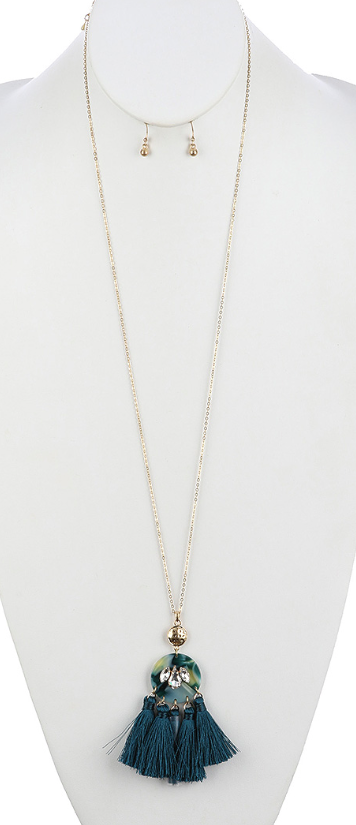 Fringe Tassel Necklace Set